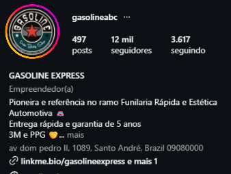Topo do perfil @gasolineabc