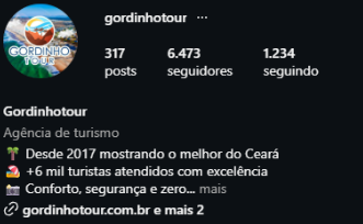 Topo do perfil @gordinhotour