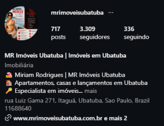Topo do perfil @mrimoveisubatuba